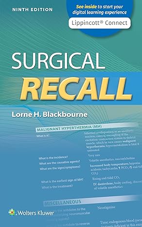 SURGICAL RECALL - Ninth, North American Edition